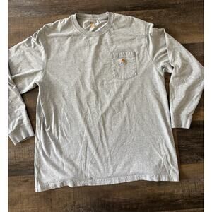 Carhartt Men’s Long Sleeve Original Fit Long Sleeve Pocket Shirt Gray XL